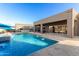 Gorgeous backyard with pool, fountains, spa, and plenty of room for entertaining at 19912 E Natalie Way, Queen Creek, AZ 85142