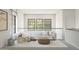 Comfortable loft featuring a large window, modern furniture, neutral colors, and a cozy rug at 2393 W Mariposa St, Chandler, AZ 85224