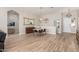 Spacious dining area featuring tile floors, and stylish lighting for entertaining guests at 3765 E Del Rio St, Gilbert, AZ 85295