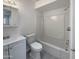 Clean and well-maintained bathroom featuring a shower-tub combination, vanity with a mirror, and a toilet at 470 S Daley --, Mesa, AZ 85204