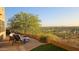 Brick paved patio with mountain views, desert landscaping, fenced yard and comfortable seating at 6230 S Mesa Vista Dr, Gold Canyon, AZ 85118