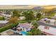 Beautiful aerial shot of a home showcasing a private pool and outdoor patio area at 7721 N Via De La Montana --, Scottsdale, AZ 85258
