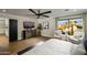 Bright bedroom features a large window, ceiling fan, and comfortable seating area for relaxing at 7721 N Via De La Montana --, Scottsdale, AZ 85258