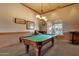 Game room featuring a billiard table, a window, and wall decor at 10758 E Peralta Canyon Dr, Gold Canyon, AZ 85118