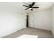 Clean bedroom featuring carpeted floors, closet and ceiling fan with great natural light at 1206 E Loyola Dr, Tempe, AZ 85282