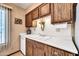 This kitchen shows the sink, ample cabinet space and modern fixtures at 20006 N Concho Cir, Sun City, AZ 85373