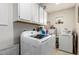 Spacious laundry room with lots of storage space and a modern washer and dryer at 2302 E Sells Dr, Phoenix, AZ 85016