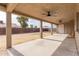 Large covered patio with ceiling fans, perfect for outdoor entertaining and relaxation at 2643 E Jerome Ave, Mesa, AZ 85204