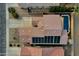 Bird's eye view of house featuring solar panels and a backyard pool at 3238 W White Canyon Rd, San Tan Valley, AZ 85144