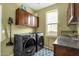 Laundry room with high-end washer and dryer at 3238 W White Canyon Rd, San Tan Valley, AZ 85144