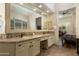 Spacious bathroom vanity with lots of light and great mirror at 33389 N 71St St, Scottsdale, AZ 85262