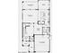 First floor layout with a living area, kitchen, dining, laundry, and a two-car garage at 7695 W Nosean Rd, Peoria, AZ 85383