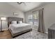 Inviting bedroom with neutral tones, decorative rug, and ample natural light creates a serene retreat at 850 E Vaughn Ave, Gilbert, AZ 85234