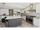 Modern kitchen with stainless steel appliances, a center island, and stylish cabinetry at 24201 N 87Th St, Scottsdale, AZ 85255