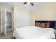 Bedroom featuring a double bed, carpet, and closet at 25724 W St James Ave, Buckeye, AZ 85326