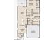 Detailed floor plan showcasing the layout of a three-bedroom home with a two-car garage at 6130 E Artemis Dr, Florence, AZ 85132