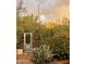 Beautiful backyard with desert landscaping, an old door and a rainbow over the mountains at 7841 N 18Th St, Phoenix, AZ 85020