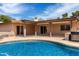 Backyard oasis featuring a refreshing pool and covered patio perfect for relaxation and entertaining at 10834 N 45Th St, Phoenix, AZ 85028