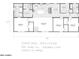 Floor plan depicts a four bedroom, two bath home with eat-in kitchen, utility room and flex room at 164 S Oak Rd, Maricopa, AZ 85139