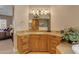 Main bathroom vanity with granite countertop, built in cabinets, and great lighting at 2998 E Waterman Way, Gilbert, AZ 85297