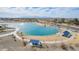 Aerial shot of a lake offers serene views, walking paths, and covered picnic areas at 8335 W Berridge Ln, Glendale, AZ 85305