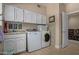 Well-equipped laundry room featuring modern appliances, ample storage, and a convenient sink area at 8649 S Willow Dr, Tempe, AZ 85284