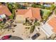 Aerial view shows lush landscaping and unique desert xeriscaping at 10500 E Mission Ln, Scottsdale, AZ 85258