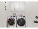 Functional laundry room with modern appliances and ample storage space for laundry essentials at 10500 E Mission Ln, Scottsdale, AZ 85258