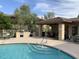 Community pool with covered barbeque area and lounge seating at 16800 E El Lago Blvd # 2027, Fountain Hills, AZ 85268