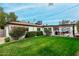 Lush backyard with healthy lawn, mature trees, and covered patio, creating a serene outdoor space at 3512 N Chambers Ct, Scottsdale, AZ 85251