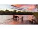 Scenic view of the Salt River with horses wading in the water and mountains in the background at 6614 E Portia St, Mesa, AZ 85215