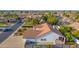 Aerial view displaying a private backyard and tiled roof, complete with a covered patio for entertaining at 2020 E Norwood St, Mesa, AZ 85213