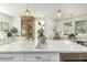 Chic kitchen island with pendant lighting at 2701 E Hobart St, Gilbert, AZ 85296