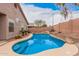 Backyard featuring private in-ground pool and landscaped surroundings at 2704 E Anderson Dr, Phoenix, AZ 85032