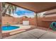 Outdoor view of patio and pool surrounded by block wall at 2704 E Anderson Dr, Phoenix, AZ 85032