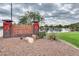 Beautiful Anthem Community Park sign with a scenic view of a pond with a waterfall at 3419 W Thoreau Ln, Anthem, AZ 85086