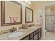 Bathroom with double sink vanity and granite countertop at 4534 E Oberlin Way, Cave Creek, AZ 85331