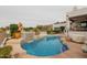 An eye-level view of the inviting pool features an attached spa and patio area at 6188 N 29Th Pl, Phoenix, AZ 85016