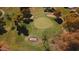 Aerial view of a golf course's green with SCCC logo at 10816 W Venturi Dr, Sun City, AZ 85351