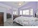 Charming bedroom with a bay window, ample natural light, and mirrored closet, creating a cozy retreat at 12425 N 127Th Dr, El Mirage, AZ 85335