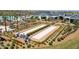 Overhead view of bocce ball courts surrounded by beautiful desert landscaping at 17165 W Piperton St # 181, Surprise, AZ 85388
