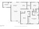 Floor plan showcasing the home's layout with the primary bedroom on one side and the laundry room on the other at 4721 N 24Th St, Phoenix, AZ 85016