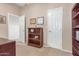Office with built-in shelving and decor at 4937 W Desert Hollow Dr, Phoenix, AZ 85083
