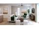 Bright and stylish living room with a large window and contemporary furnishings at 651 N Ironwood Dr # 4, Apache Junction, AZ 85120