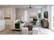 Bright and stylish living room with a large window and contemporary furnishings at 651 N Ironwood Dr # 4, Apache Junction, AZ 85120