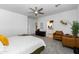 Serene main bedroom featuring soft carpet and a view of the stylishly appointed en suite at 651 N Ironwood Dr # 4, Apache Junction, AZ 85120
