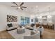 Open living space with modern furnishings, a sleek kitchen, and bright natural light at 8713 N 80Th Pl, Scottsdale, AZ 85258