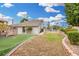 The backyard offers grass, stone, and drought resistant landscaping at 19333 N 68Th Ave, Glendale, AZ 85308