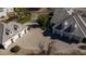 Aerial view of garages and main house showcasing driveway at 20406 E Sunset Ct, Queen Creek, AZ 85142