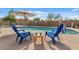 Backyard pool featuring patio furniture and privacy wall, perfect for outdoor relaxation at 6915 E Gary Cir, Mesa, AZ 85207